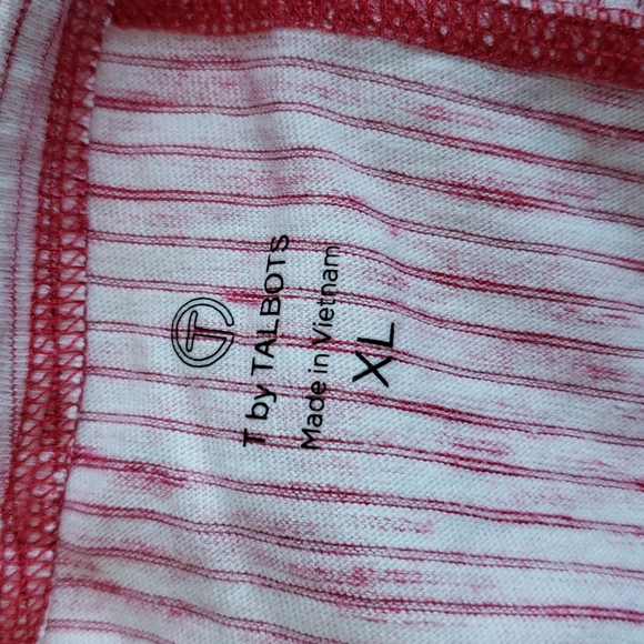 (XL) T by Talbots Striped Comfy Casual Relaxed Fit Classic Tee Everyday - Picture 3 of 8